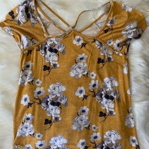 yellow floral shirt